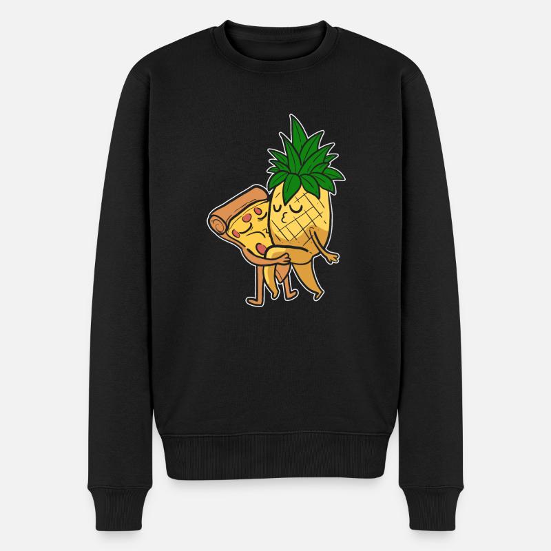 Pizza à l’ananas Hawaï - Pull Premium bio Homme - noir