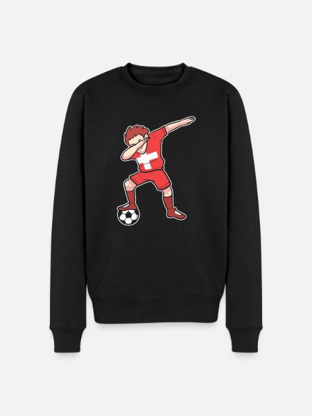 Schweiz - Männer Premium Bio Pullover - Schwarz