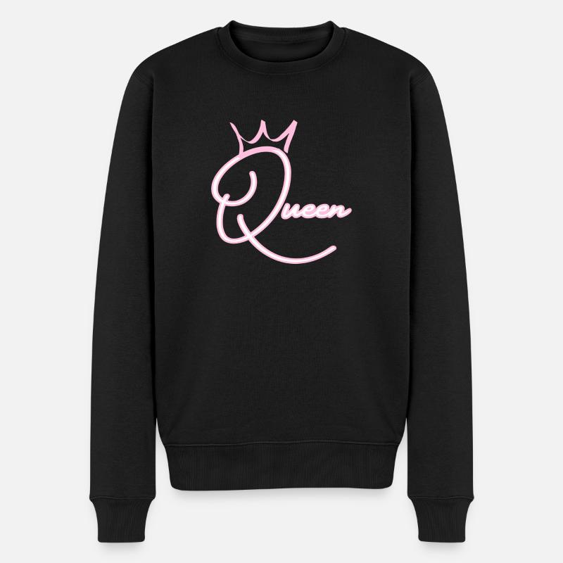 Queen-Logo mit Krone - Männer Premium Bio Pullover - Schwarz