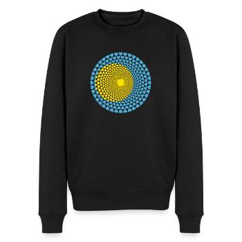 Palau Mandala de coeur Amour Belau - Pull Premium bio Homme - noir - Devant - Nico (187cm)
