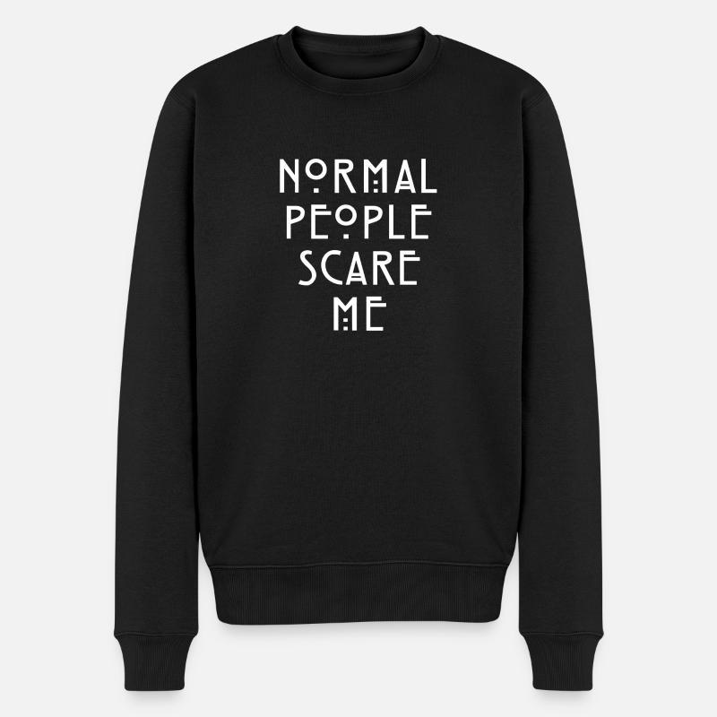 NORMAL PEOPLE SCARE ME - Pull Premium bio Homme - noir