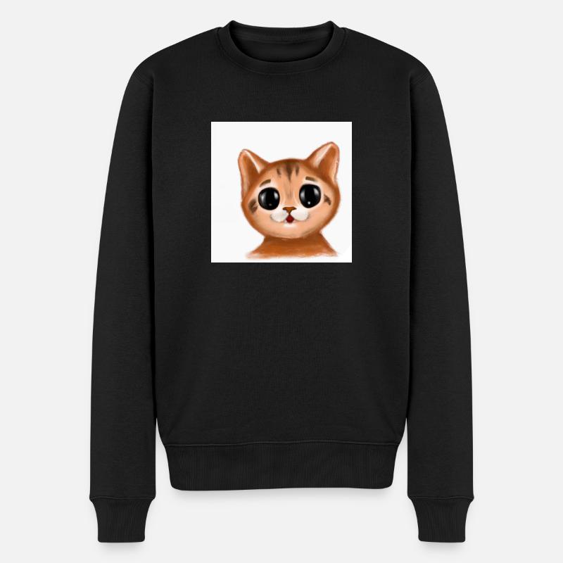 Chat dessiné - Pull Premium bio Homme - noir