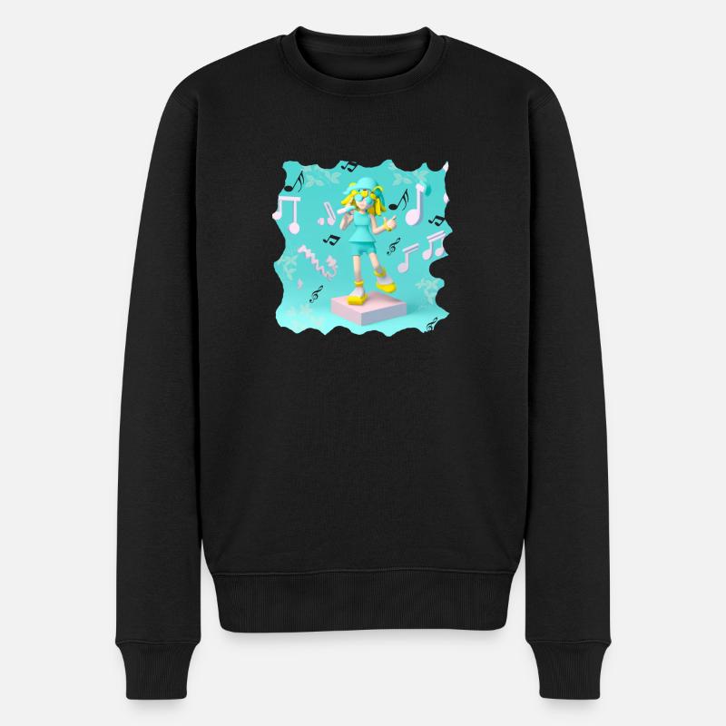 DRÔLE D’ILLUSTRATION MUSICALE FILLE 5 - Pull Premium bio Homme - noir