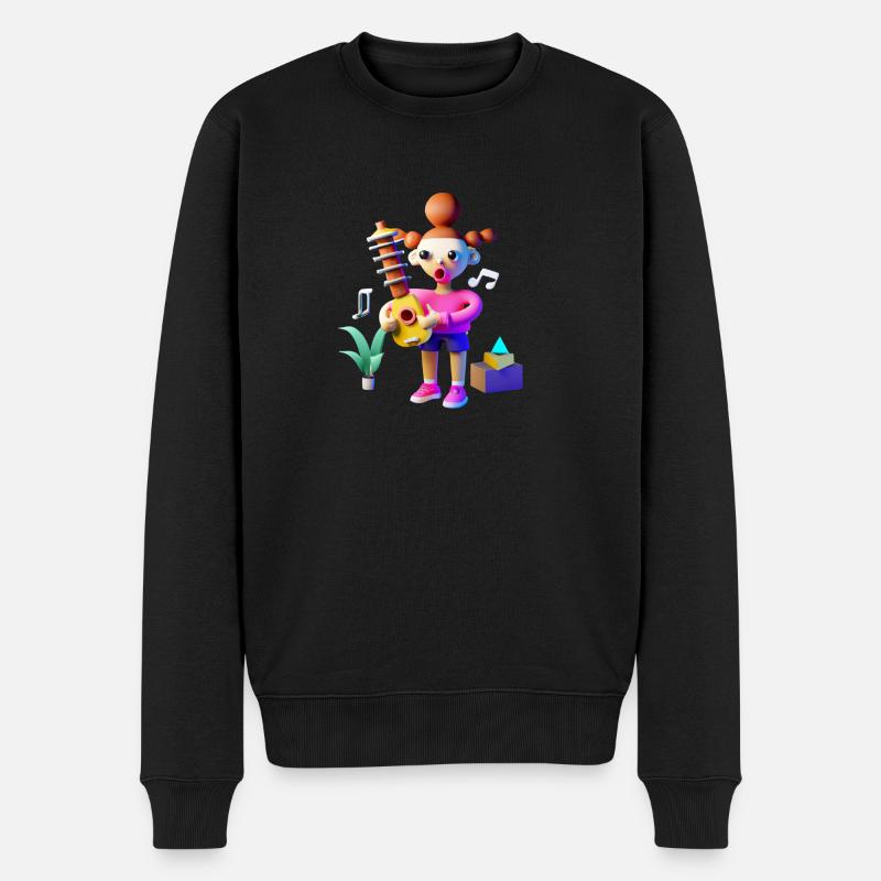 LUSTIG 18 - Männer Premium Bio Pullover - Schwarz