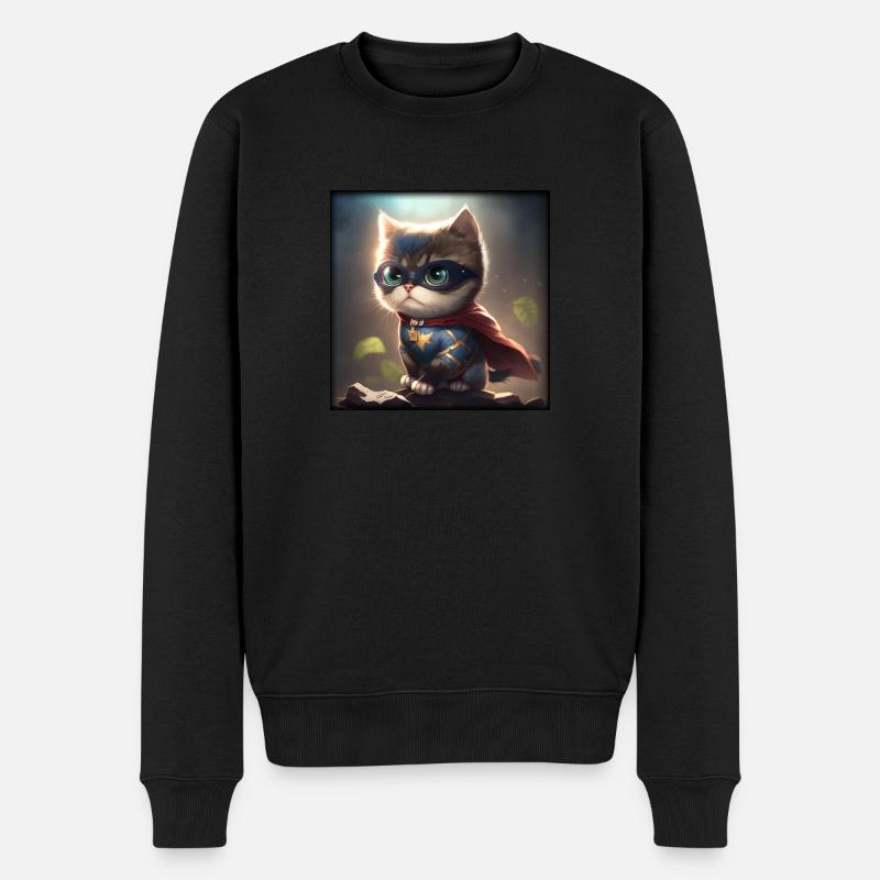 Super chat - Pull Premium bio Homme - noir