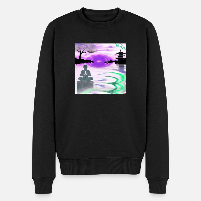 JD Star Artwork No.9 - Männer Premium Bio Pullover - Schwarz