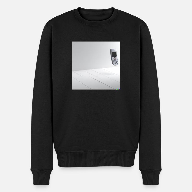 Minimal Cell - Männer Premium Bio Pullover - Schwarz