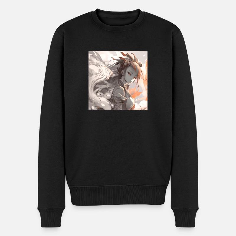 Animierte Pastell-Sasuke - Männer Premium Bio Pullover - Schwarz