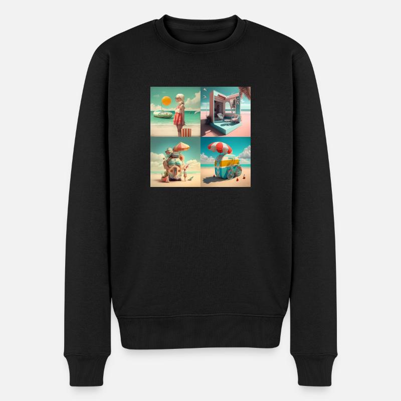 Sun and Summer - Pull Premium bio Homme - noir