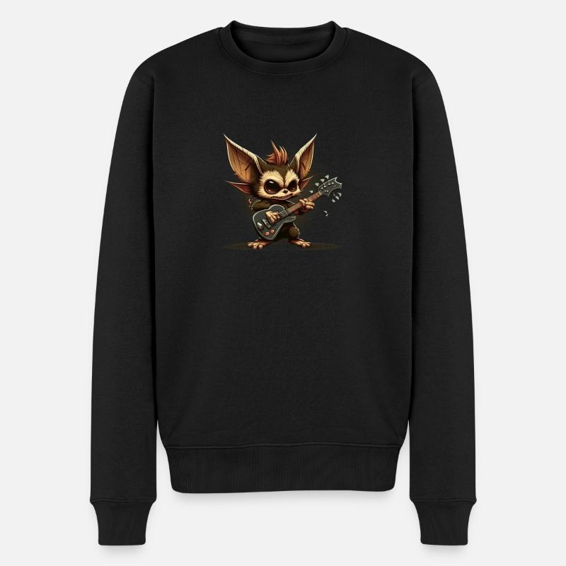 Gremlin avec guitare rock - Pull Premium bio Homme - noir