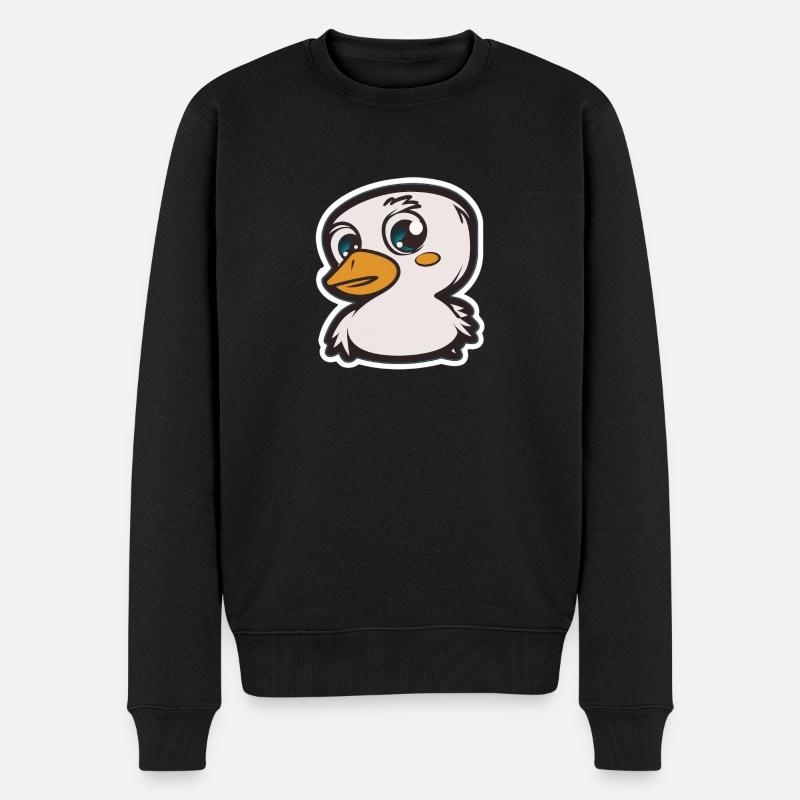 Baby Ente - Männer Premium Bio Pullover - Schwarz