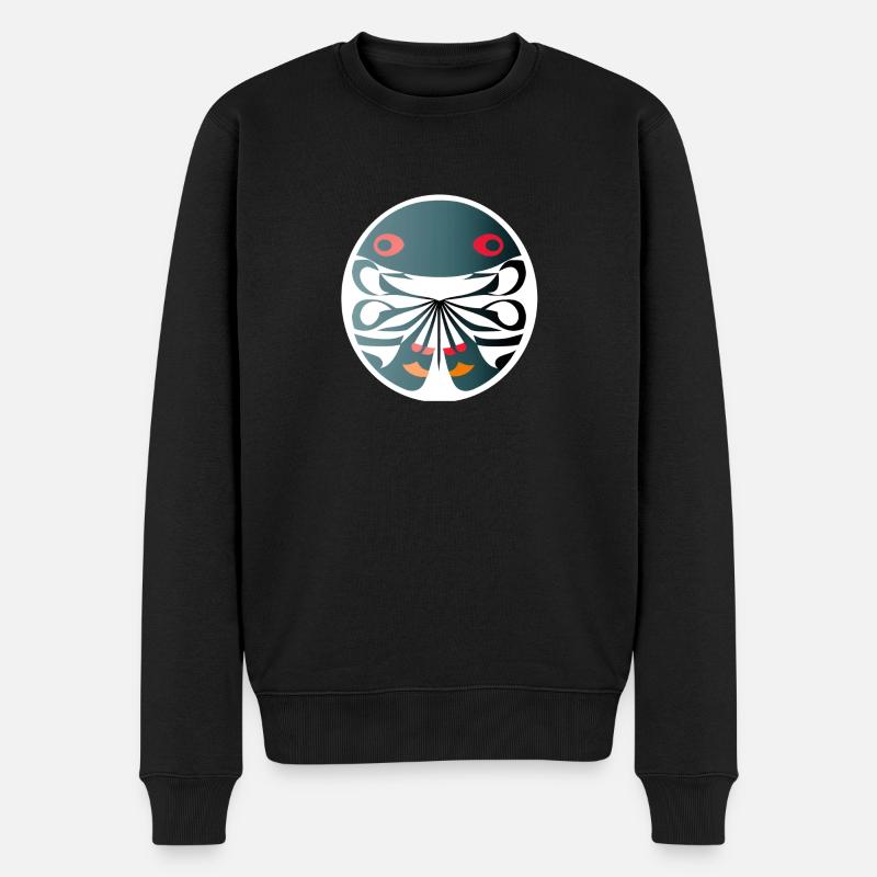 Abstract Krebs - Männer Premium Bio Pullover - Schwarz