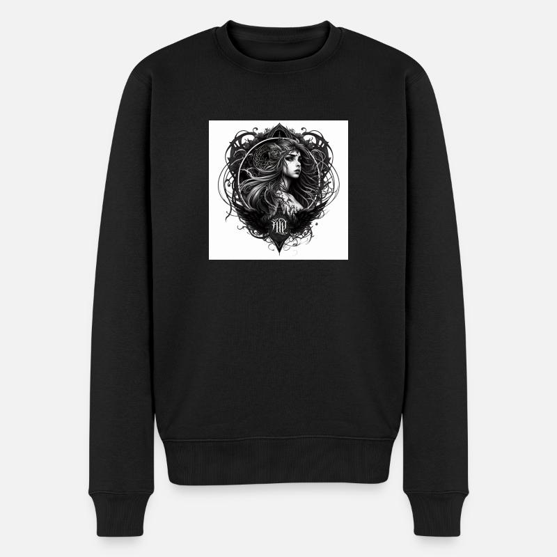 Femme Fatale Tattoo - Männer Premium Bio Pullover - Schwarz
