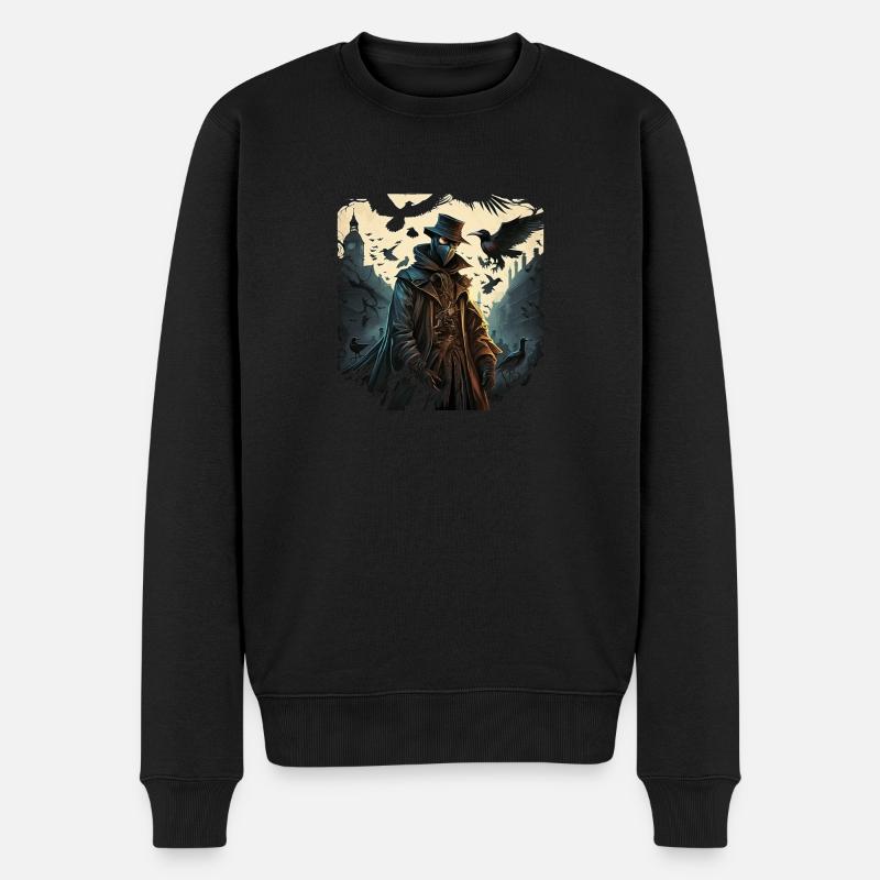 Médecin de la peste - Pull Premium bio Homme - noir