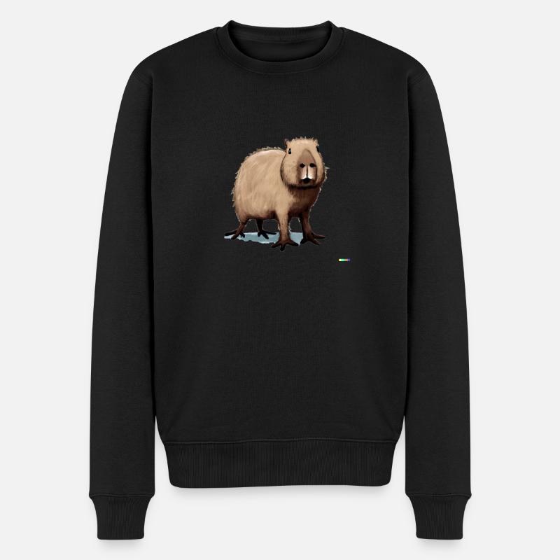 Capybara - Animal mignon et câlin - Pull Premium bio Homme - noir