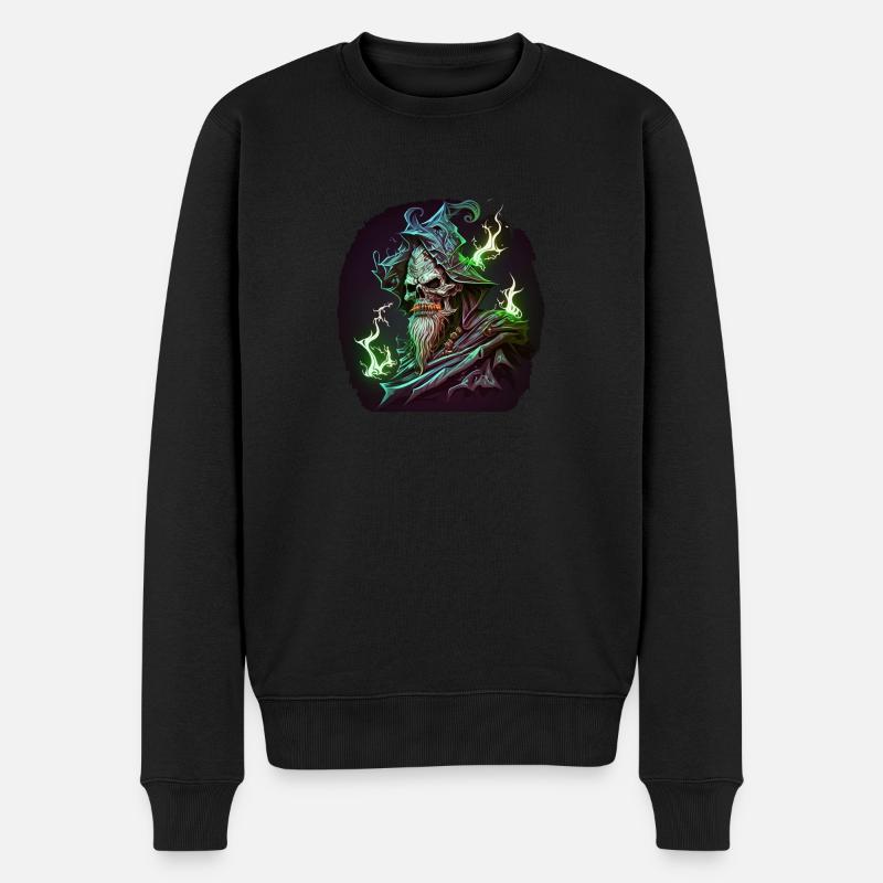 Nekromant - Männer Premium Bio Pullover - Schwarz