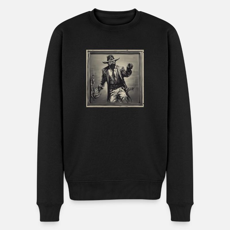 Fuck You - Männer Premium Bio Pullover - Schwarz