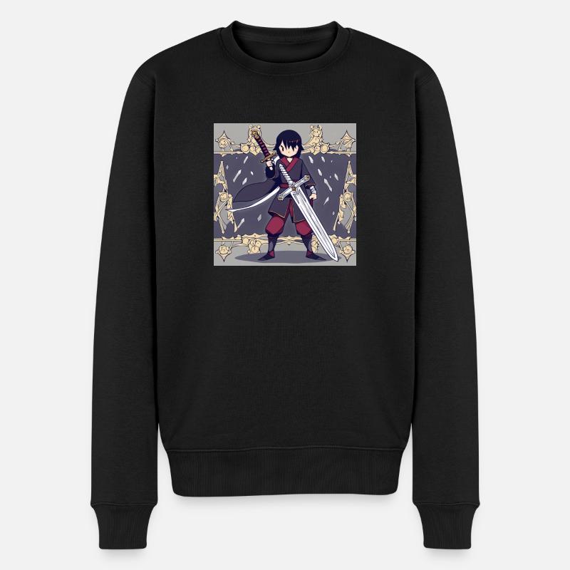 Sword King - Männer Premium Bio Pullover - Schwarz