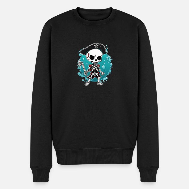 Squelette de pirate - Pull Premium bio Homme - noir