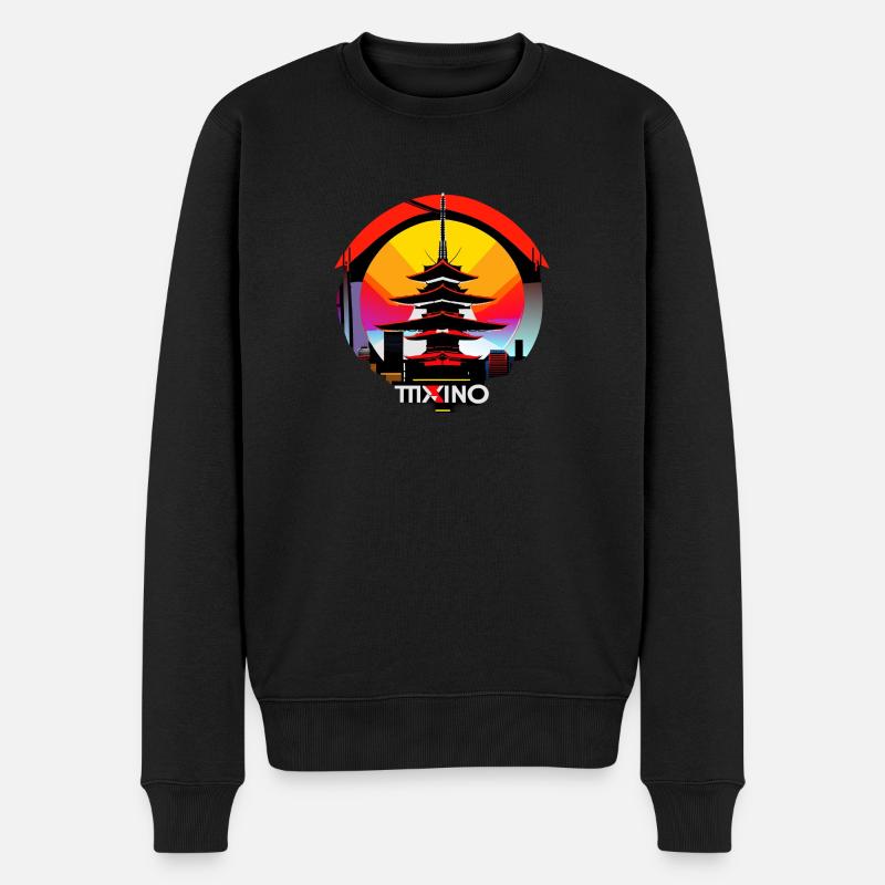 Tokio - Männer Premium Bio Pullover - Schwarz