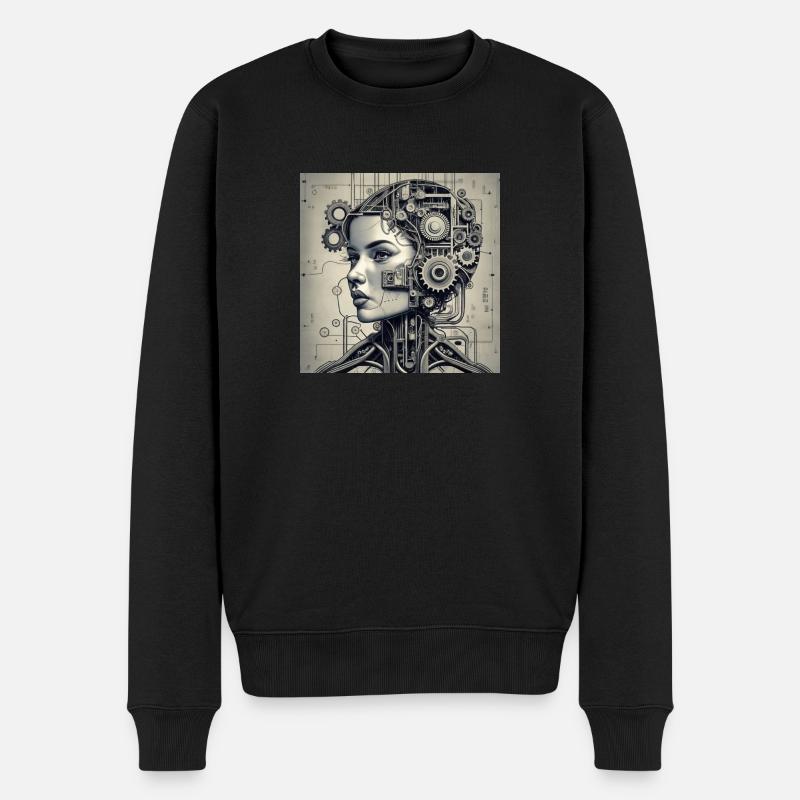 Stempel9 - Männer Premium Bio Pullover - Schwarz