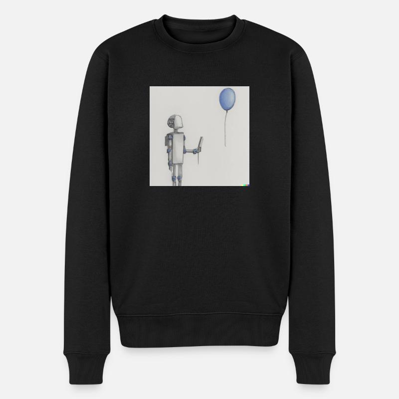 Ballon robot - Pull Premium bio Homme - noir