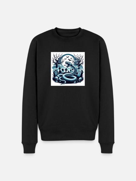 Snake Cemetery Halloween - Men's Premium Organic Jumper - black