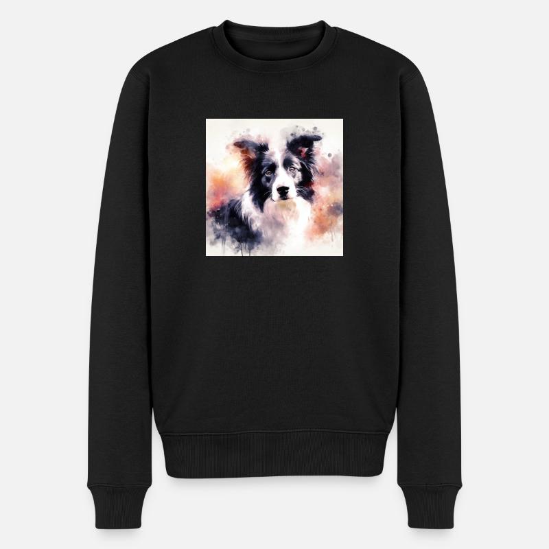 Amour Border Collie - Pull Premium bio Homme - noir