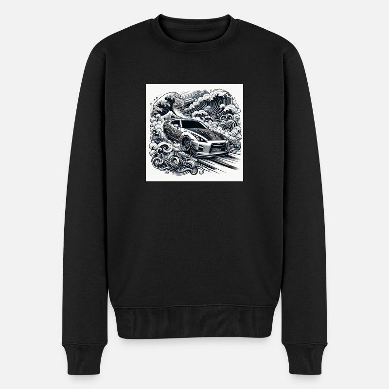 JDM GTR Drift Car - Männer Premium Bio Pullover - Schwarz