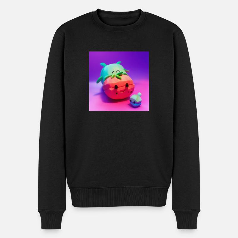 Watermelon - Männer Premium Bio Pullover - Schwarz