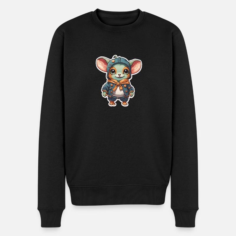 Mausemann - Männer Premium Bio Pullover - Schwarz