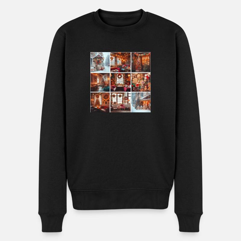 Café d’hiver - Pull Premium bio Homme - noir