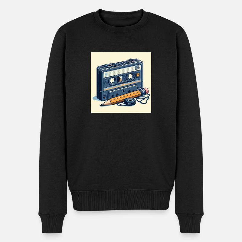 Crayon et cassette - Pull Premium bio Homme - noir