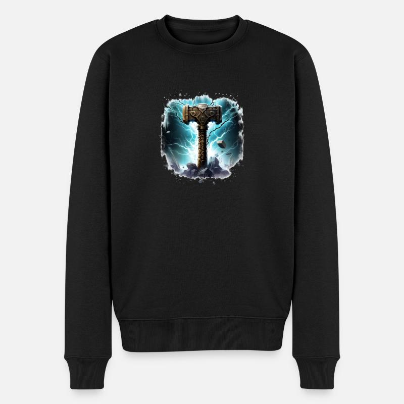 Marteau de Thor Myolnir - Pull Premium bio Homme - noir