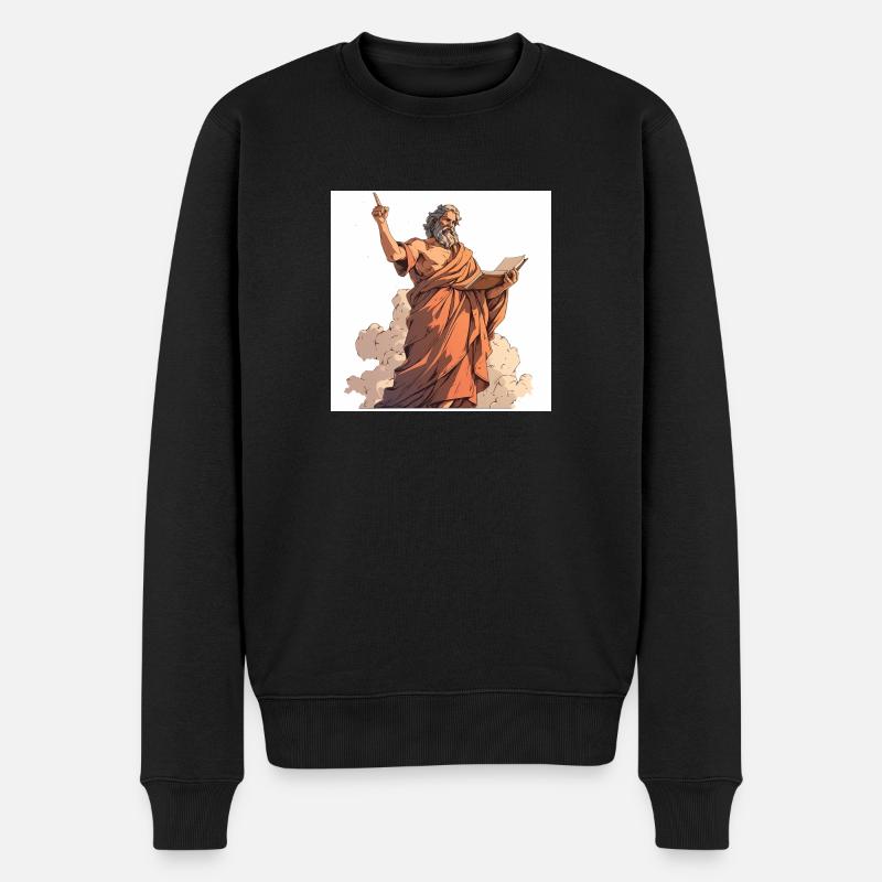 Aristoteles Greek Philosopher - Männer Premium Bio Pullover - Schwarz