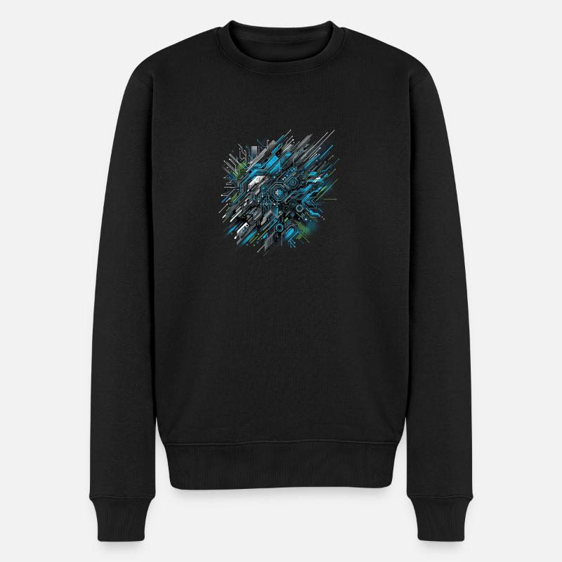 Vitesse du réseau neuronal - Pull Premium bio Homme - noir