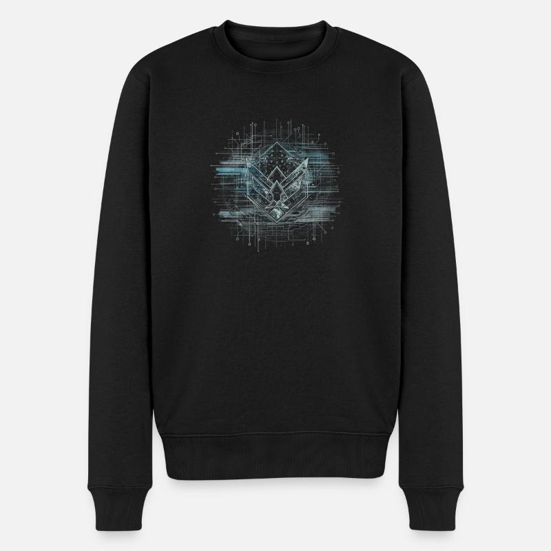 Nexus de l’emblème cybernétique - Pull Premium bio Homme - noir
