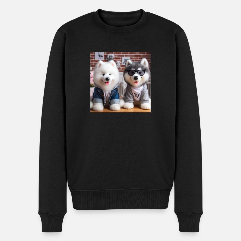 Pup Gang - Männer Premium Bio Pullover - Schwarz