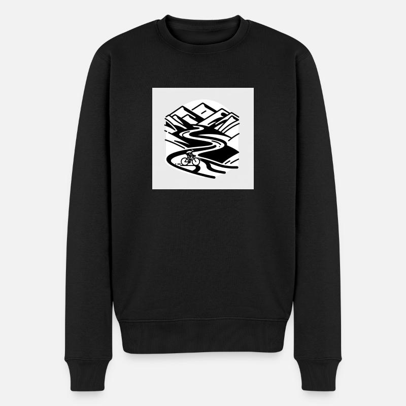 Mountain Path Mastery - Männer Premium Bio Pullover - Schwarz