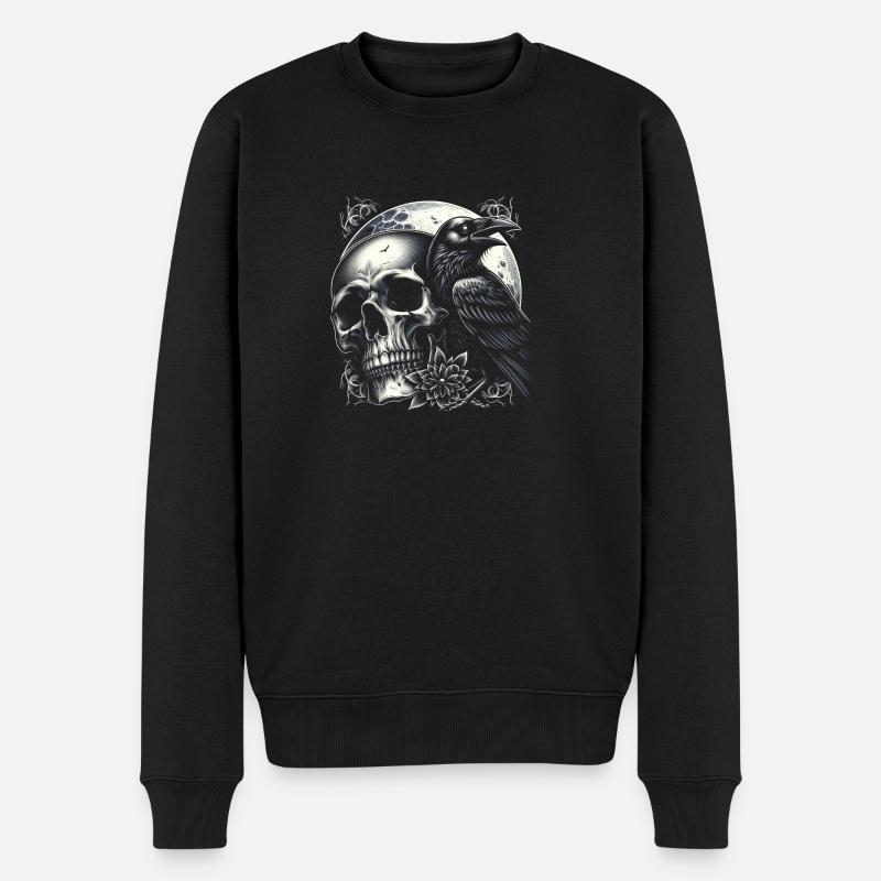 Wache des Mondraben - Männer Premium Bio Pullover - Schwarz