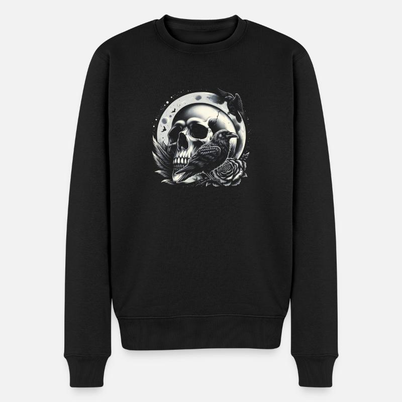 Himmlische Wächter - Männer Premium Bio Pullover - Schwarz