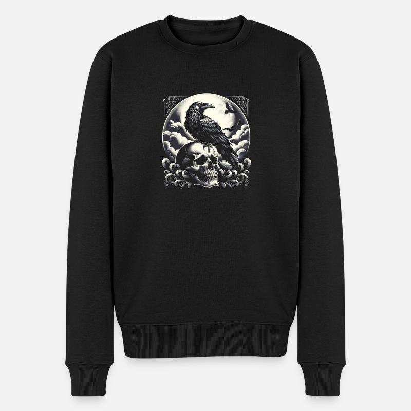 Éclipse du corvidé - Pull Premium bio Homme - noir