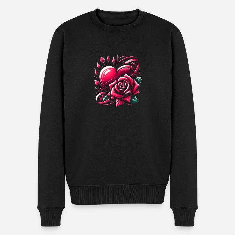 Herzliche Umarmung - Männer Premium Bio Pullover - Schwarz
