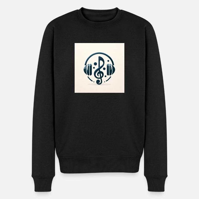 Élégance mélodique - Pull Premium bio Homme - noir