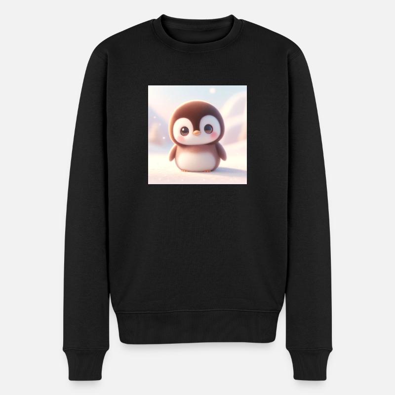 Pinguine snow 2 - Männer Premium Bio Pullover - Schwarz
