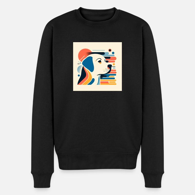 Styles vectoriels de risographie du Labrador - Pull Premium bio Homme - noir
