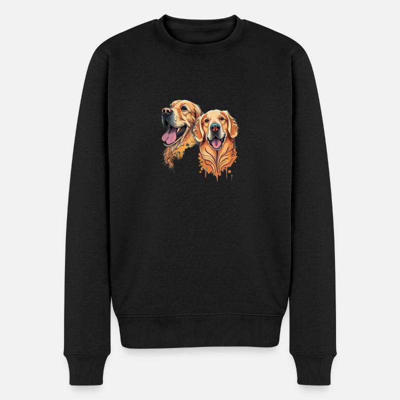 Du Bonheur à Quatre Pattes - Pull Premium bio Homme - noir