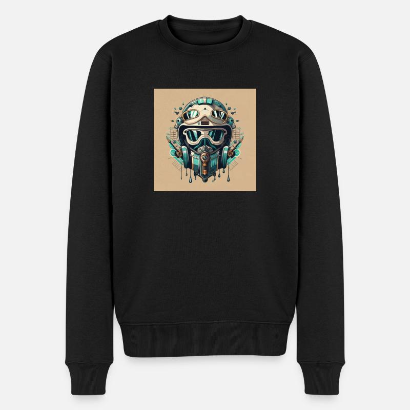 Future Style Motorradhelm - Männer Premium Bio Pullover - Schwarz