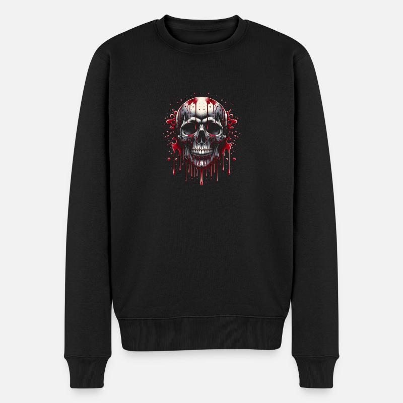 Blutende Schatten - Männer Premium Bio Pullover - Schwarz