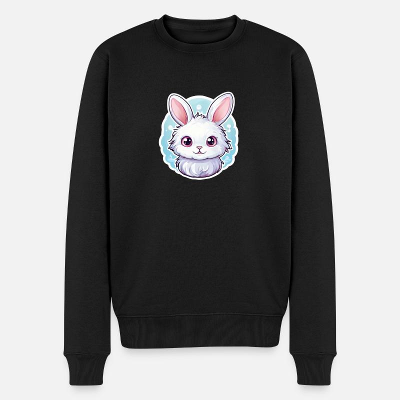 lapin de Pâques mignon - Pull Premium bio Homme - noir